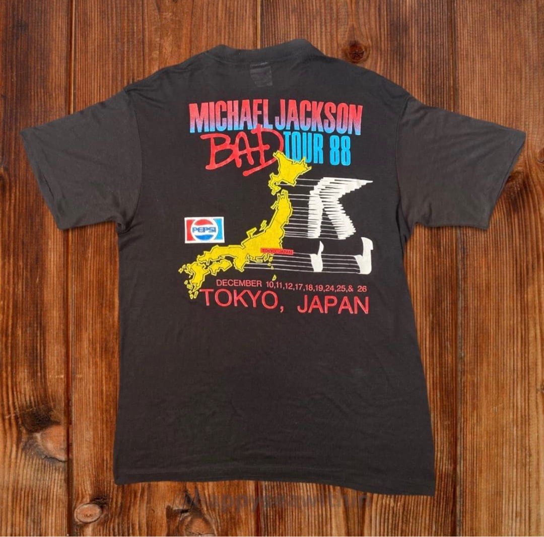 ヴィンテージ マイケルジャクソン BAD TOUR 88 tシャツ アメリカ製 80