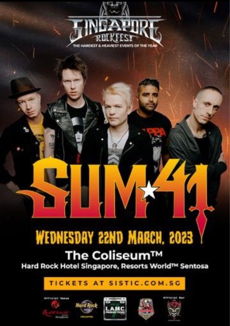 1x Sum 41 Ticket, Tickets & Vouchers, Event Tickets on Carousell