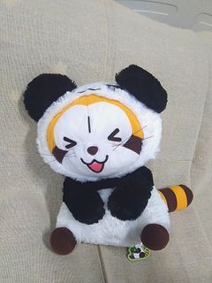日本景品 大型變裝浣熊娃娃熊貓款 玩偶 拉斯卡爾 公仔 周邊 熊貓