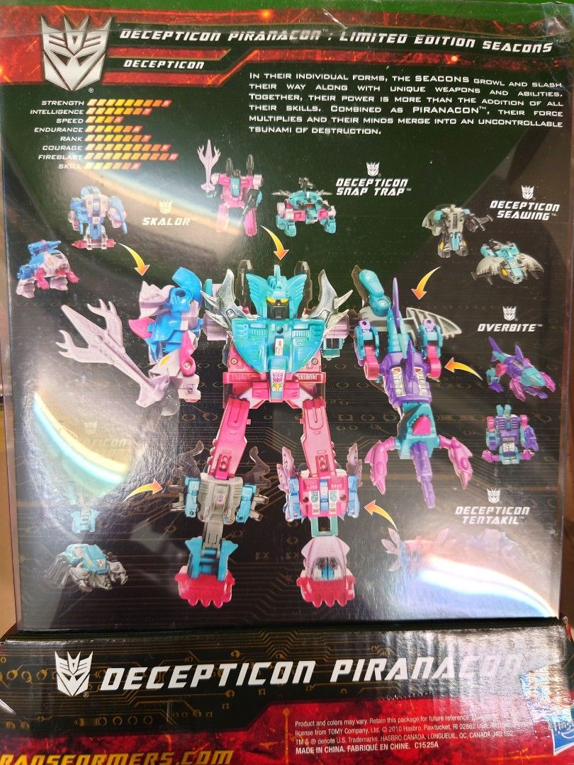 絕版變形金剛Transformers G1 Decepticon Piranacon Seacons 海狂