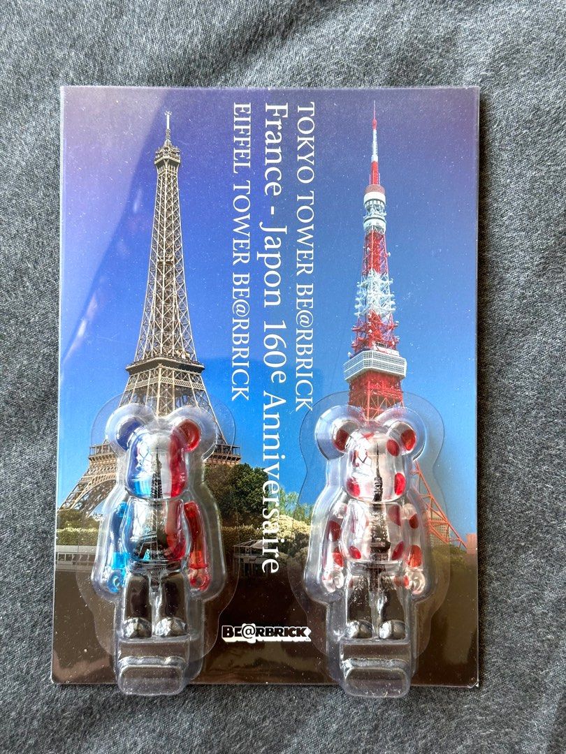 全新] Medicom Toy BEARBRICK 100% Tokyo Tower x Eiffel Tower 160th