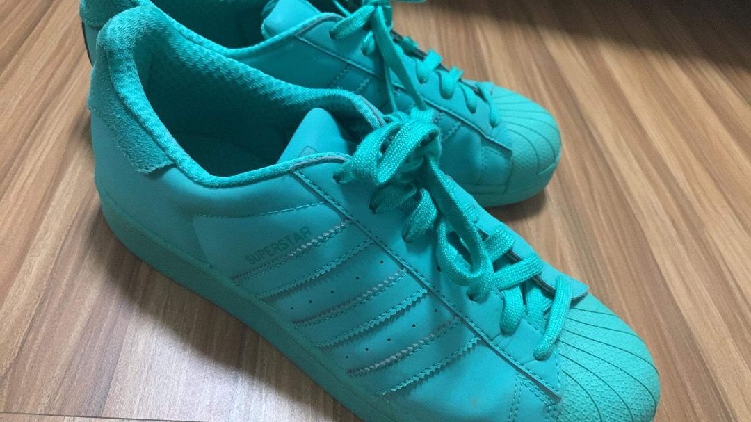 Turquoise superstar adidas deals