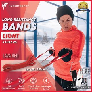 Alat Fitness Resistance Power Band Lava Red- (5,4-13,6kg) Body Premium Latex Stretching Pull Up Elastis Home Workout Gym Yoga Olahraga Senam Aerobik