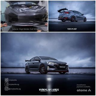 Atome Or other Debit Cards Installment Plans available for FULL Vinyl Sticker Car Wrap - https://www.instagram.com/vinylworks.sg/
