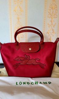 Price drop Authentic Longchamp Neo Victoire Maroon red bag cuir limited