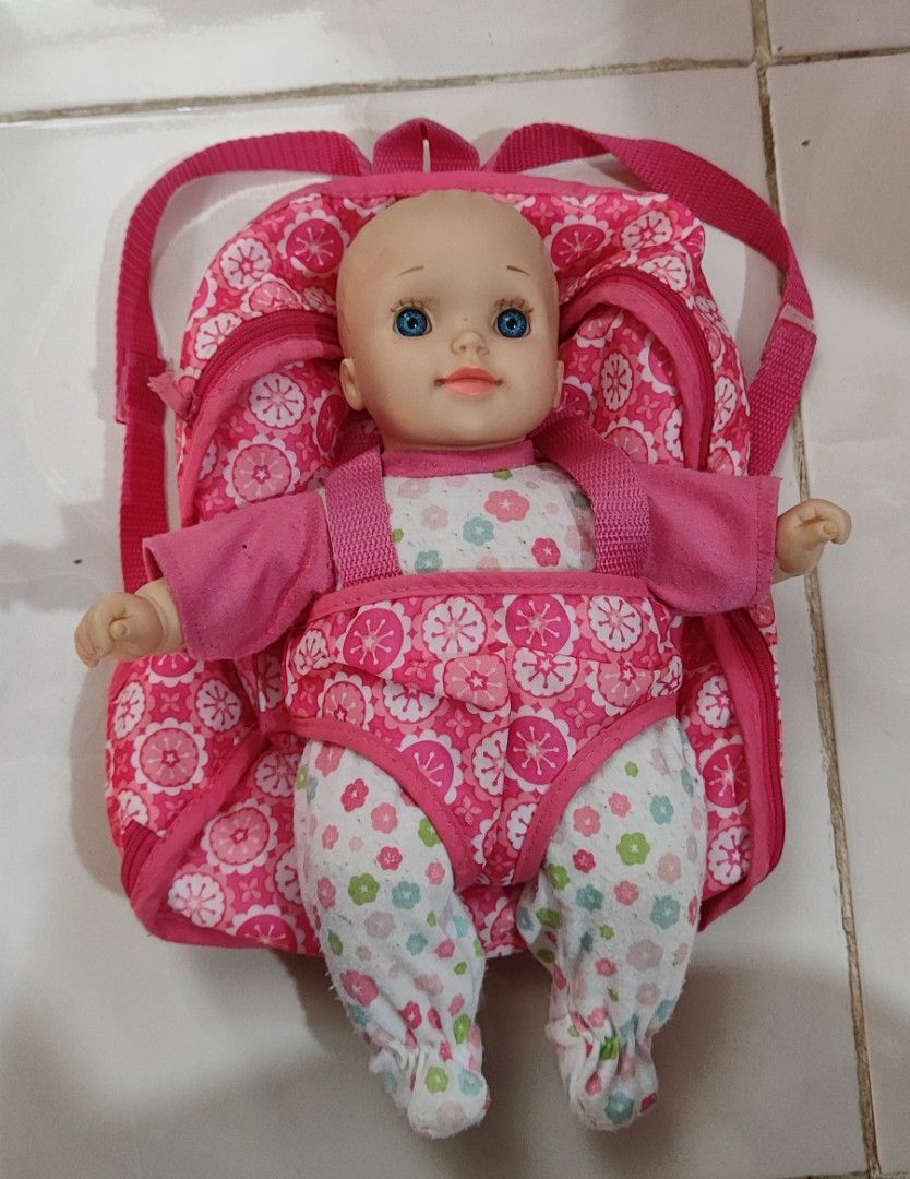 Baby doll with backpack on sale