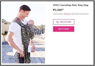 Baby ring sling - camouflage