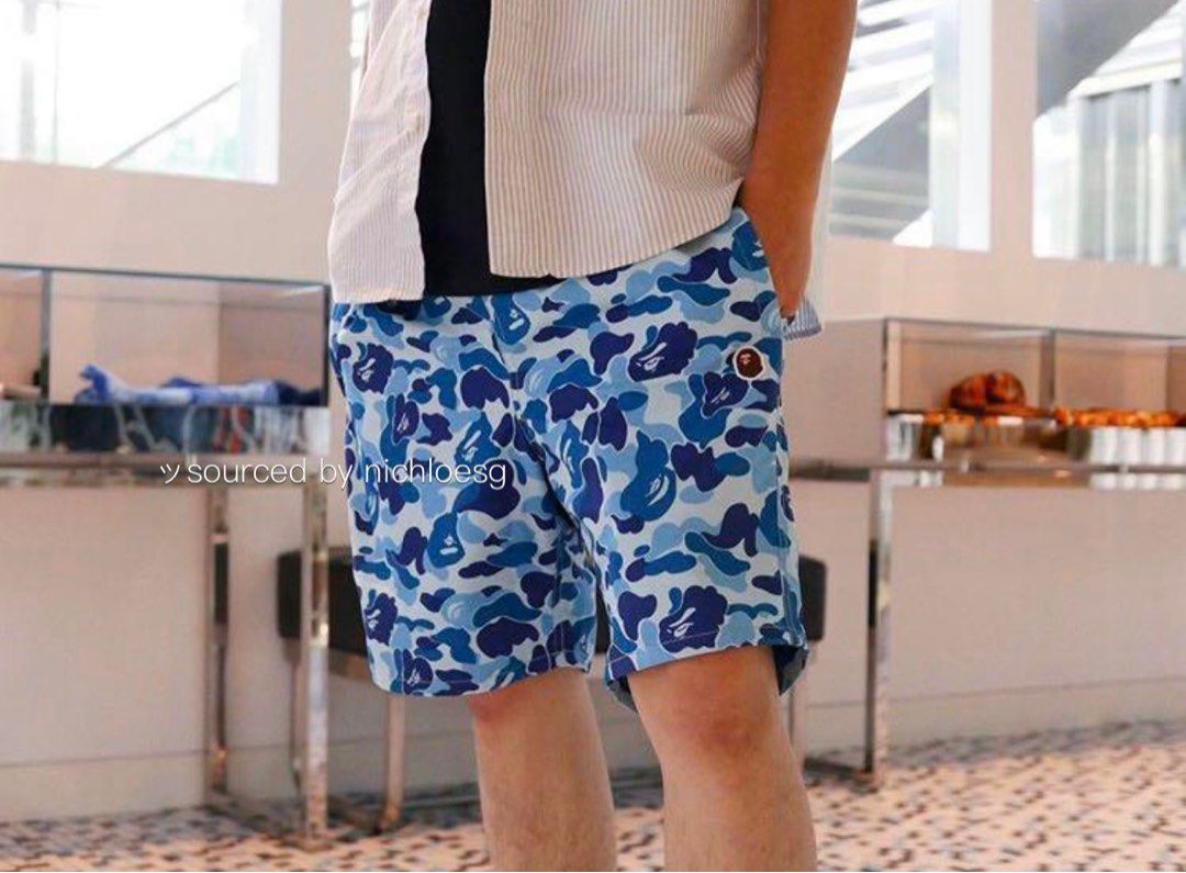 BAPE ABC CAMO BEACH SHORTS, Men's Fashion, Bottoms, Shorts