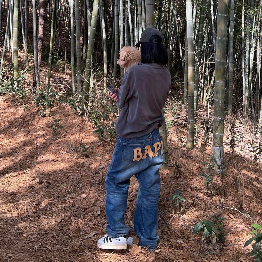 BAPE RELAXED FIT DENIM PANTS
