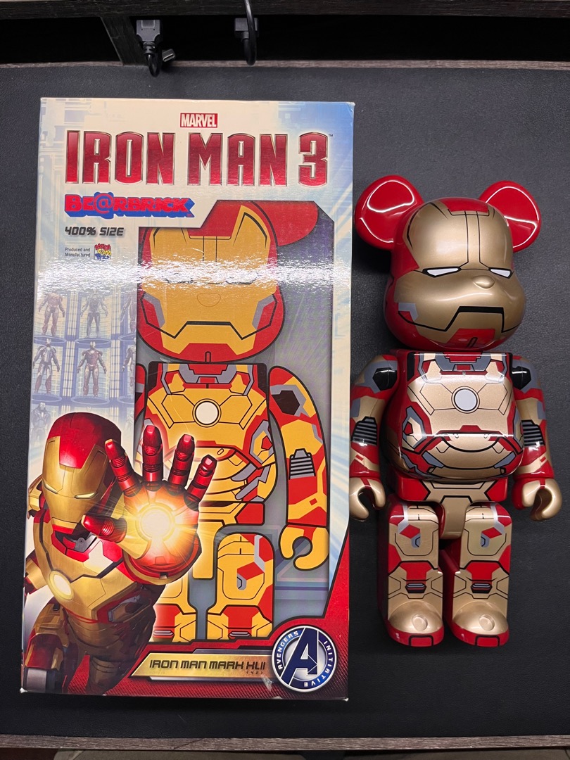 BEARBRICK IRON MAN MARK XLII（42）400%, 興趣及遊戲, 玩具& 遊戲類