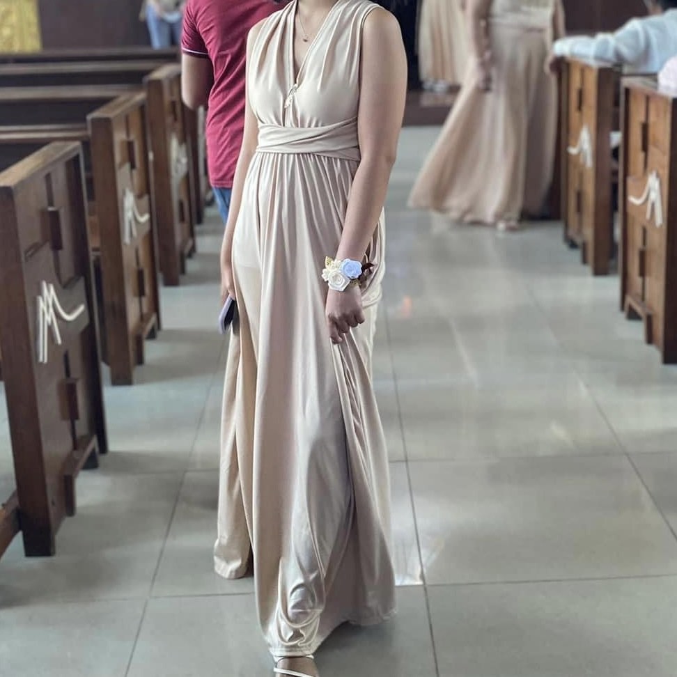 Beige infinity store dress