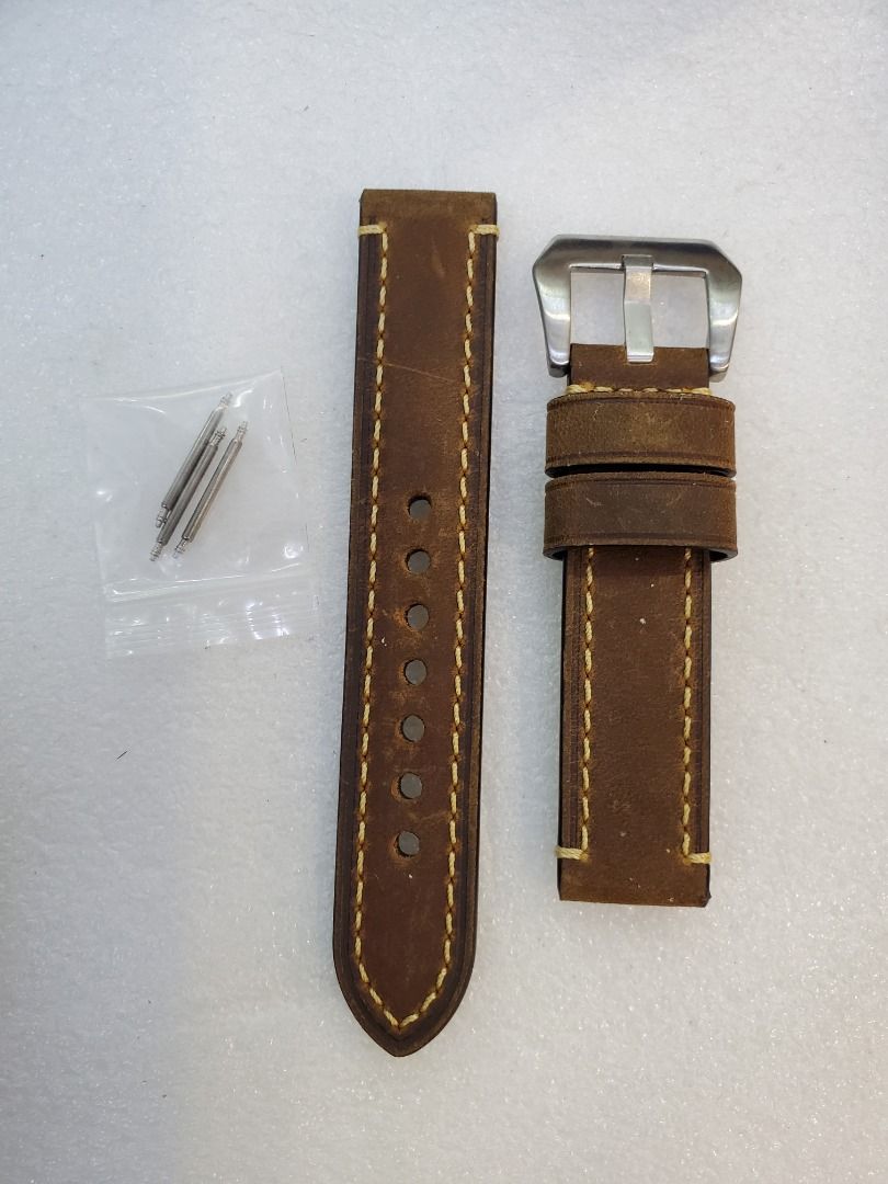 Berfine Genuine Leather Watch Band Replacement Vintage Watch Strap 20mm Black Men s Fashion Bags Belt bags Clutches and Pouches on Carousell