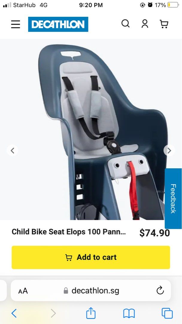 Bicycle Child Seat decathlon elops Sports Equipment Bicycles