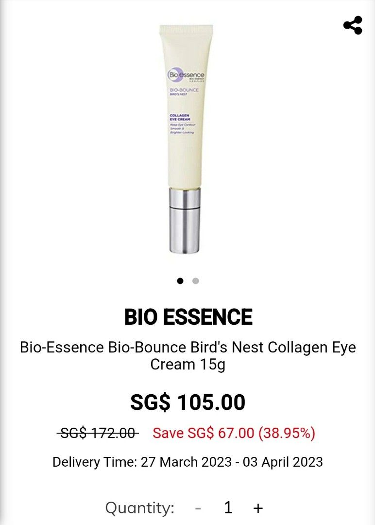 Eye Cream Bio Essence Bird’s Nest – Boleh Hilangkan Eyebag?
