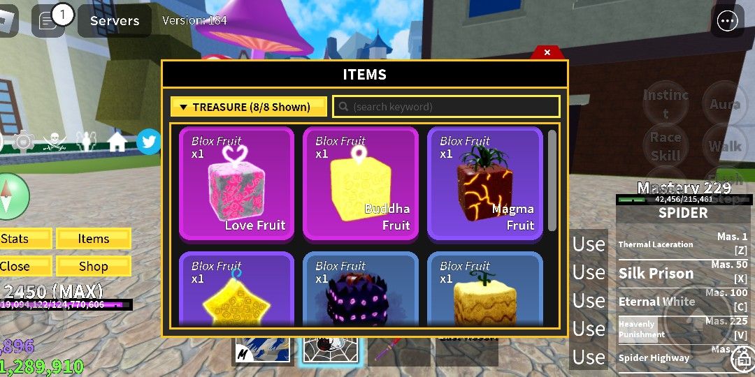 Blox fruit spider full awakening, Video Gaming, Video Games, Others on