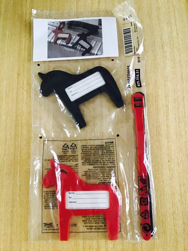 IKEA hasthage luggage tag, Hobbies & Toys, Travel, Luggage on Carousell