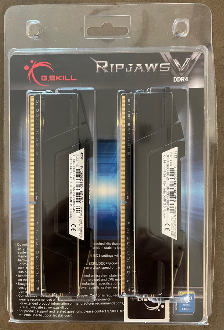 BNIB CL14 Super Low Latency G.Skill Ripjaws V 16GB 2x8GB
