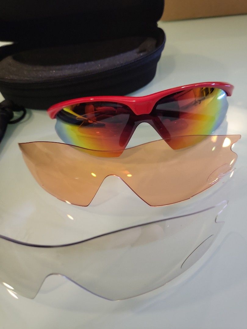 BNIB DHB pro triple lens sunglasses in red