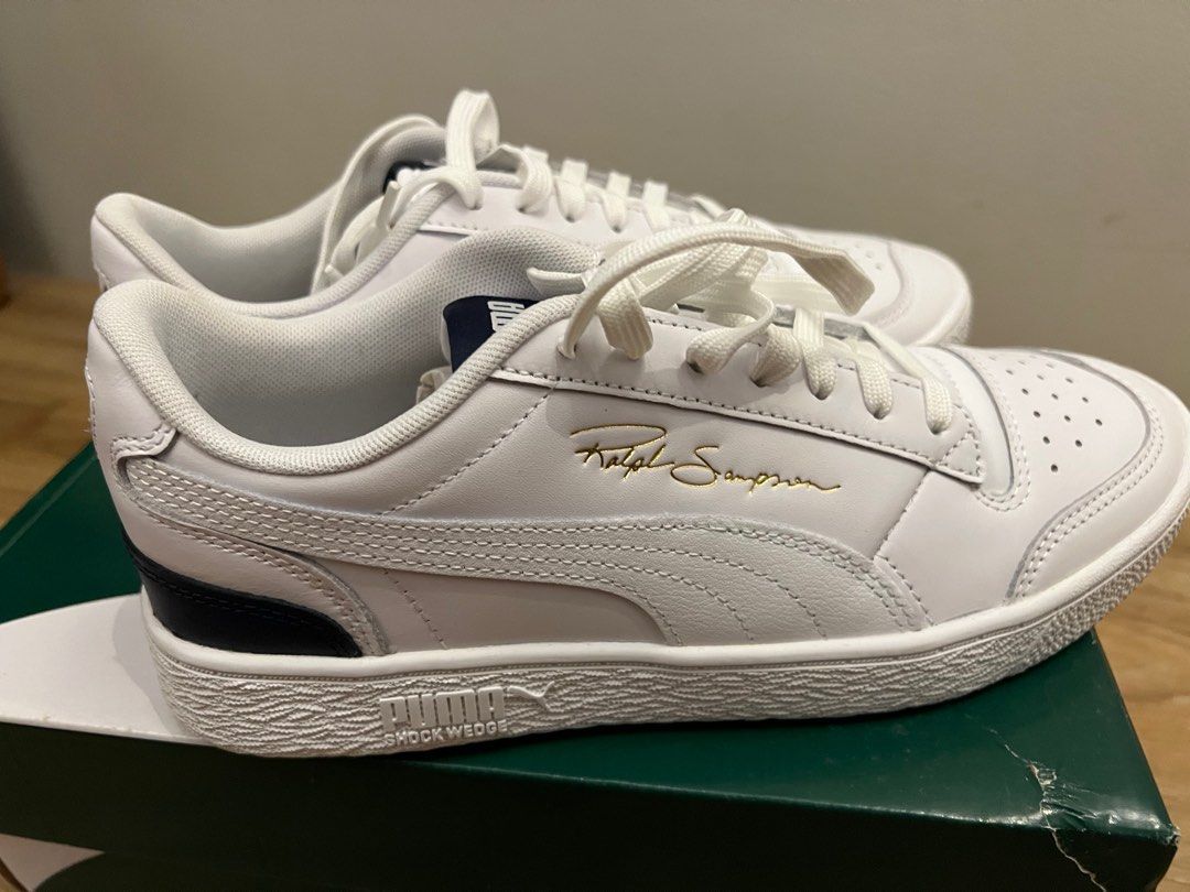 Puma ralph sampson lo trainers in clearance triple white