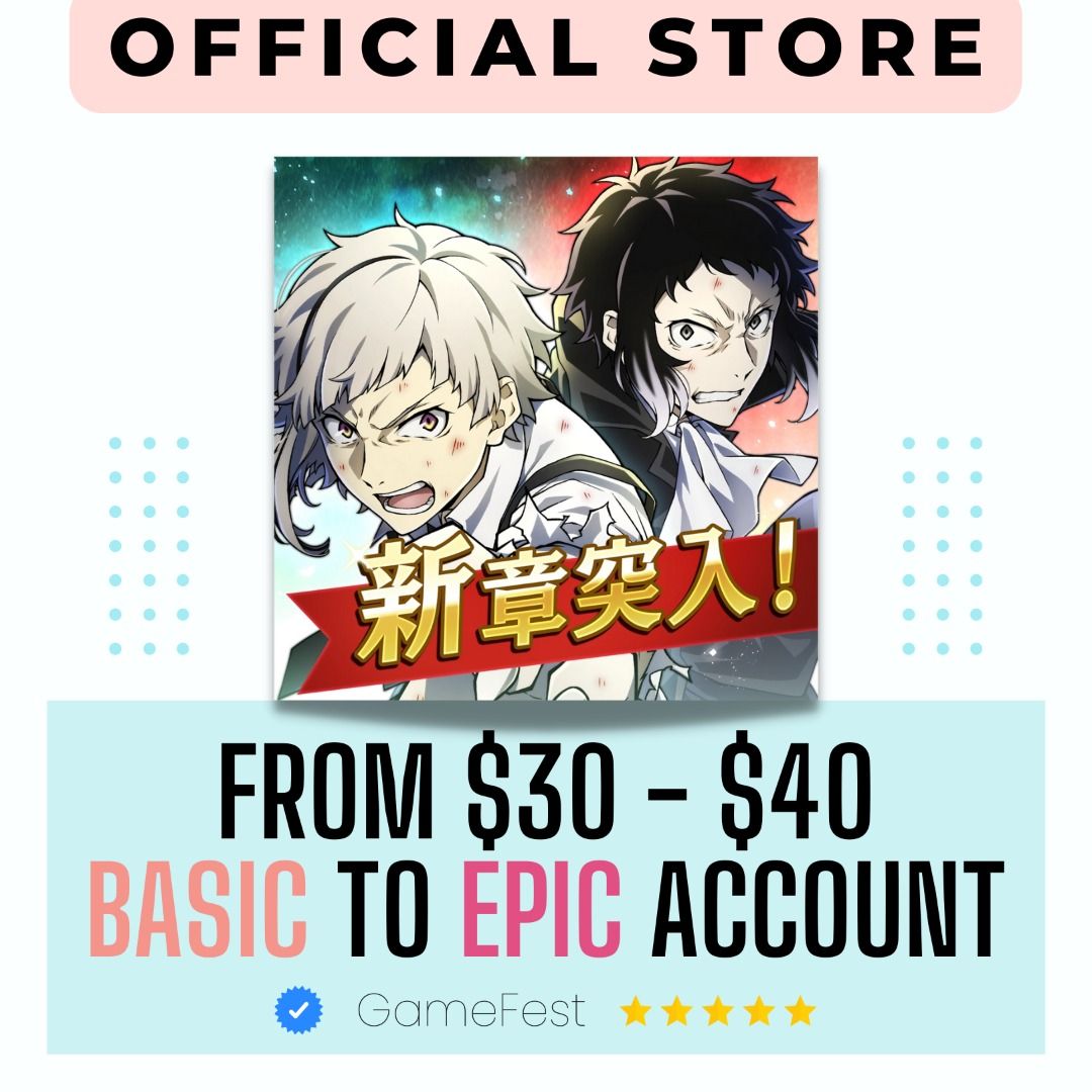 Bungo Stray Dogs: TotL × Reroll / Starter / Fresh Account | All budget  ranges welcome, Video Gaming, Gaming Accessories, In-Game Products on  Carousell