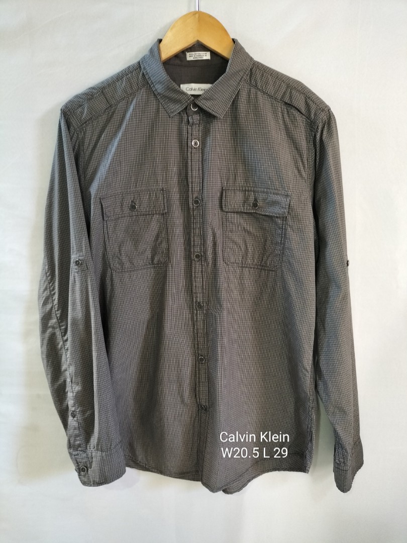 Calvin Klein, Men's Fashion, Tops & Sets, Formal Shirts on Carousell