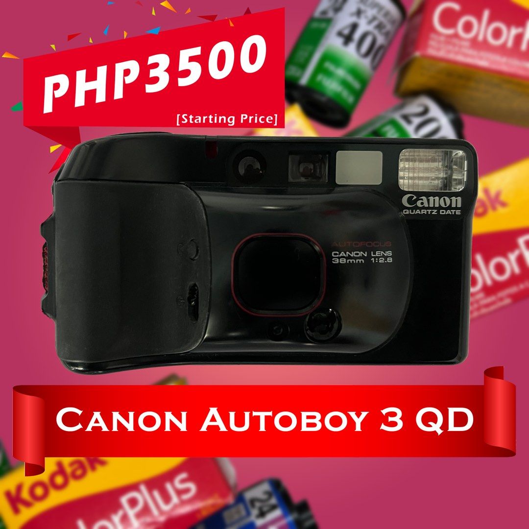 Canon Autoboy 3 + Freebies, Photography, Cameras on Carousell