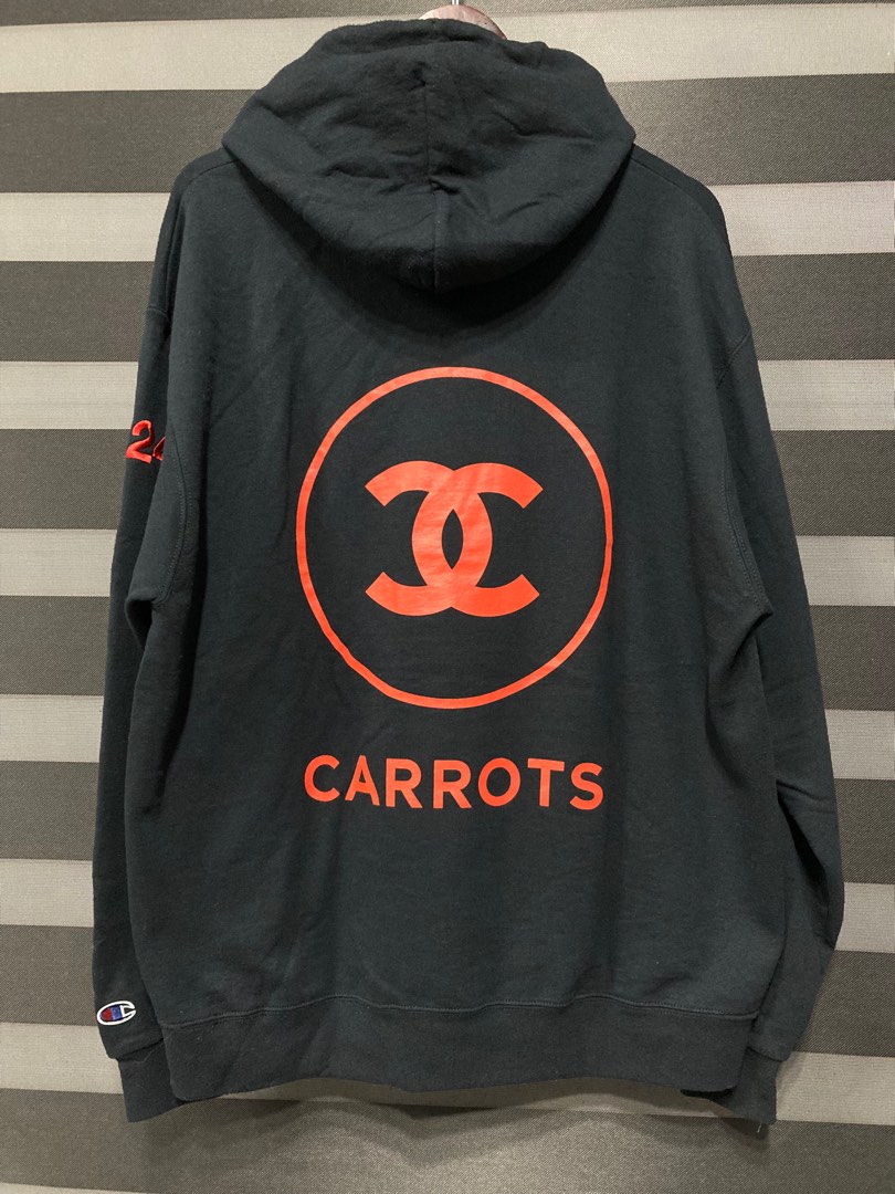 Carrots x Chanel x Champion Printed Hoodie Men s Fashion Coats Jackets and Outerwear on Carousell