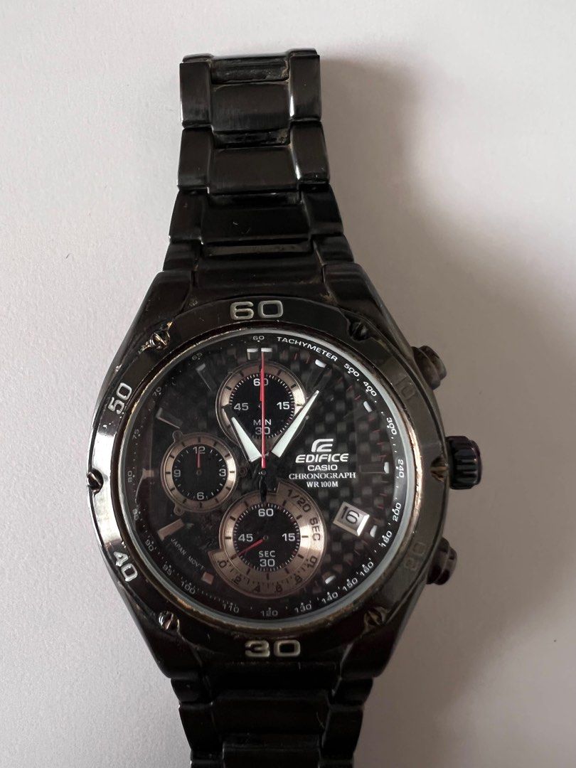 Casio Edifice Chronograph WR 100M Men s Fashion Watches Accessories Watches on Carousell