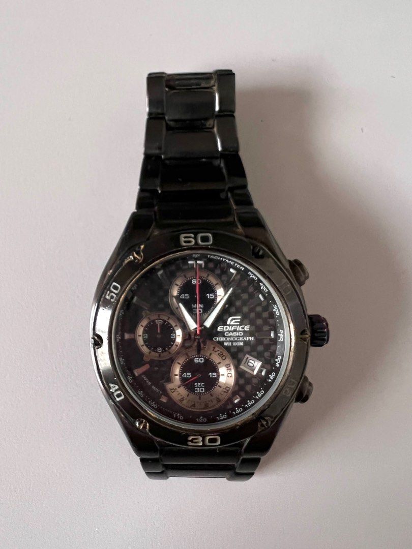 Casio Edifice Chronograph WR 100M, Men's Fashion, Watches & Accessories ...