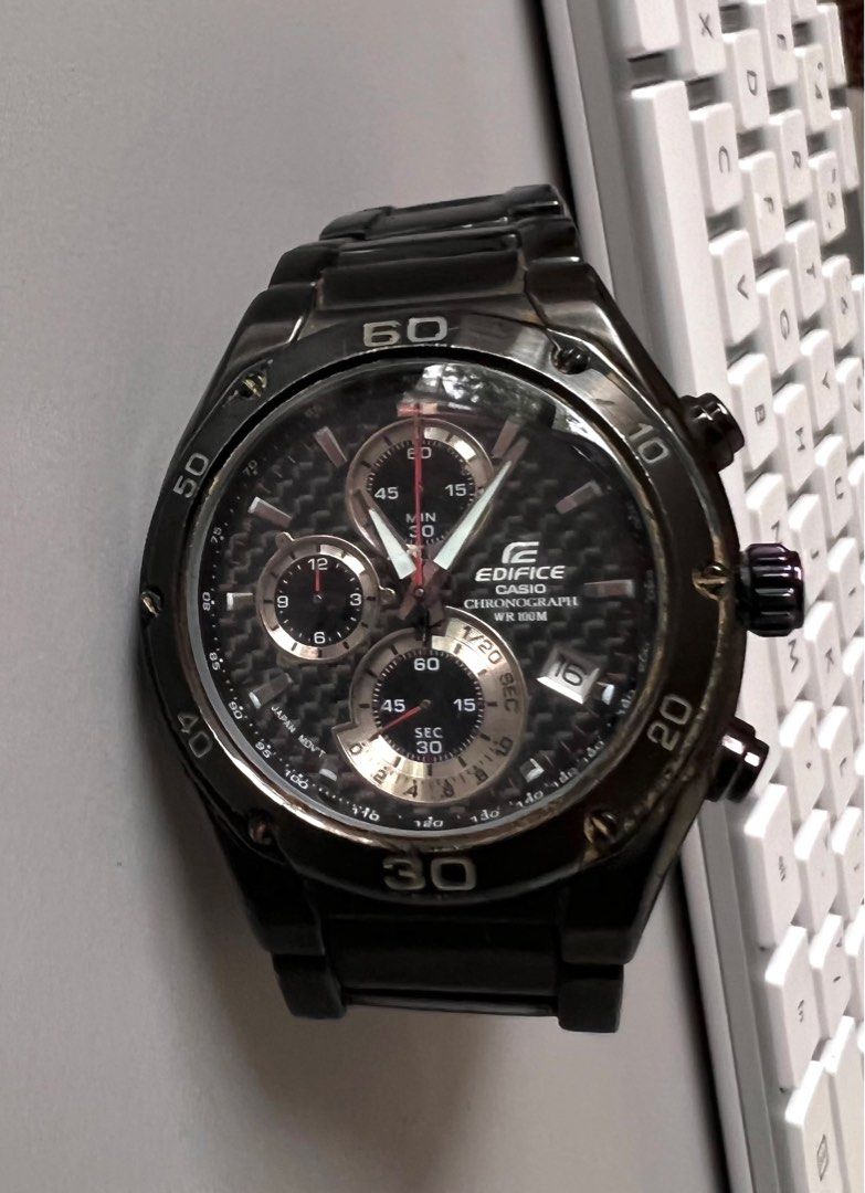Casio Edifice Chronograph WR 100M, Men's Fashion, Watches & Accessories ...