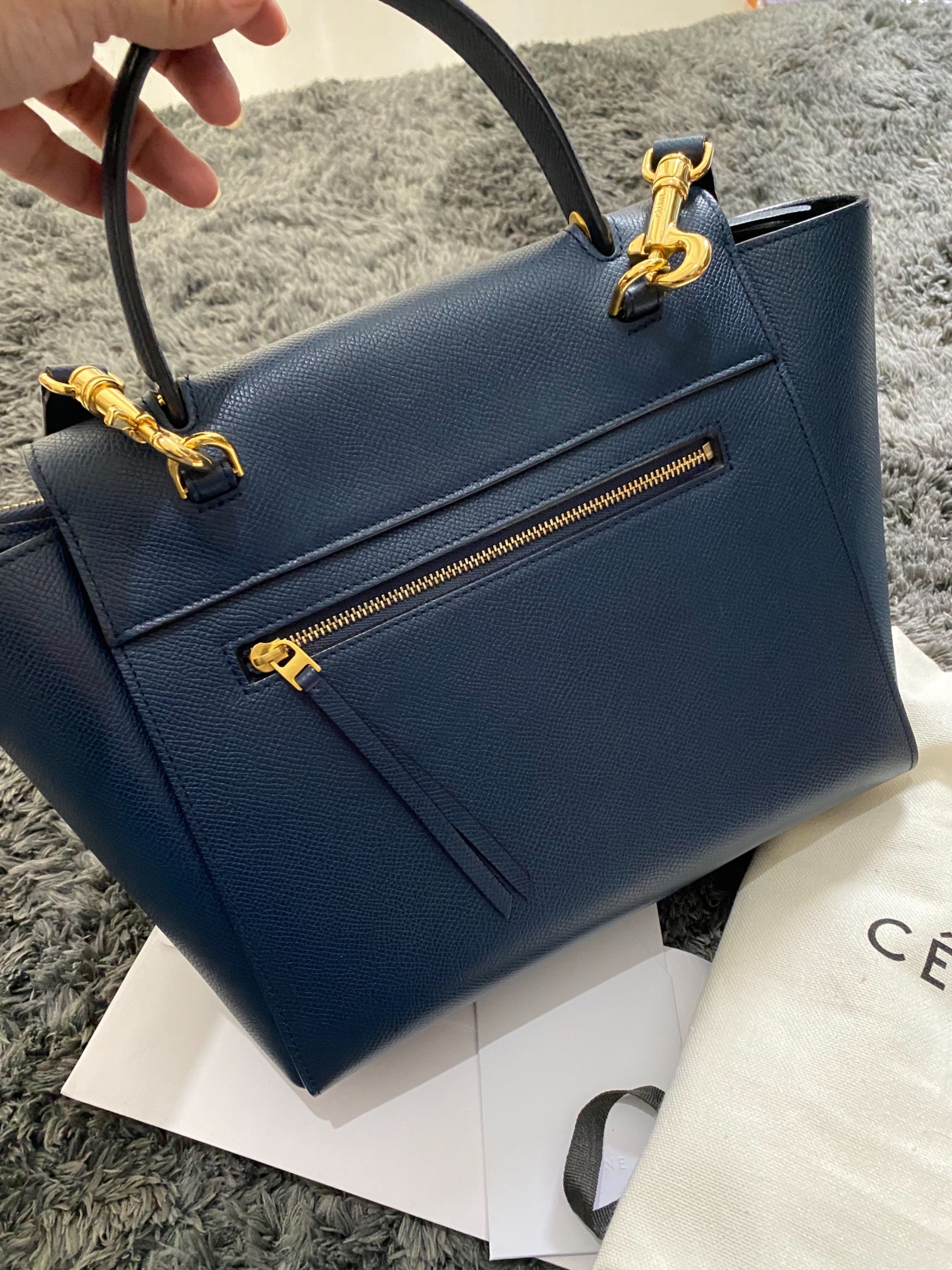 Celine belt bag navy hot sale