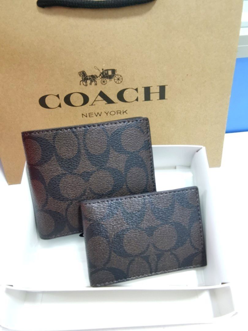 Last Set Clearance】Coach 2-in-1 Men Wallet Set (Brown Color C logo pattern  throughout) - Authentic & Brand New-mail on tues & thurs, Men's Fashion,  Watches & Accessories, Wallets & Card Holders on