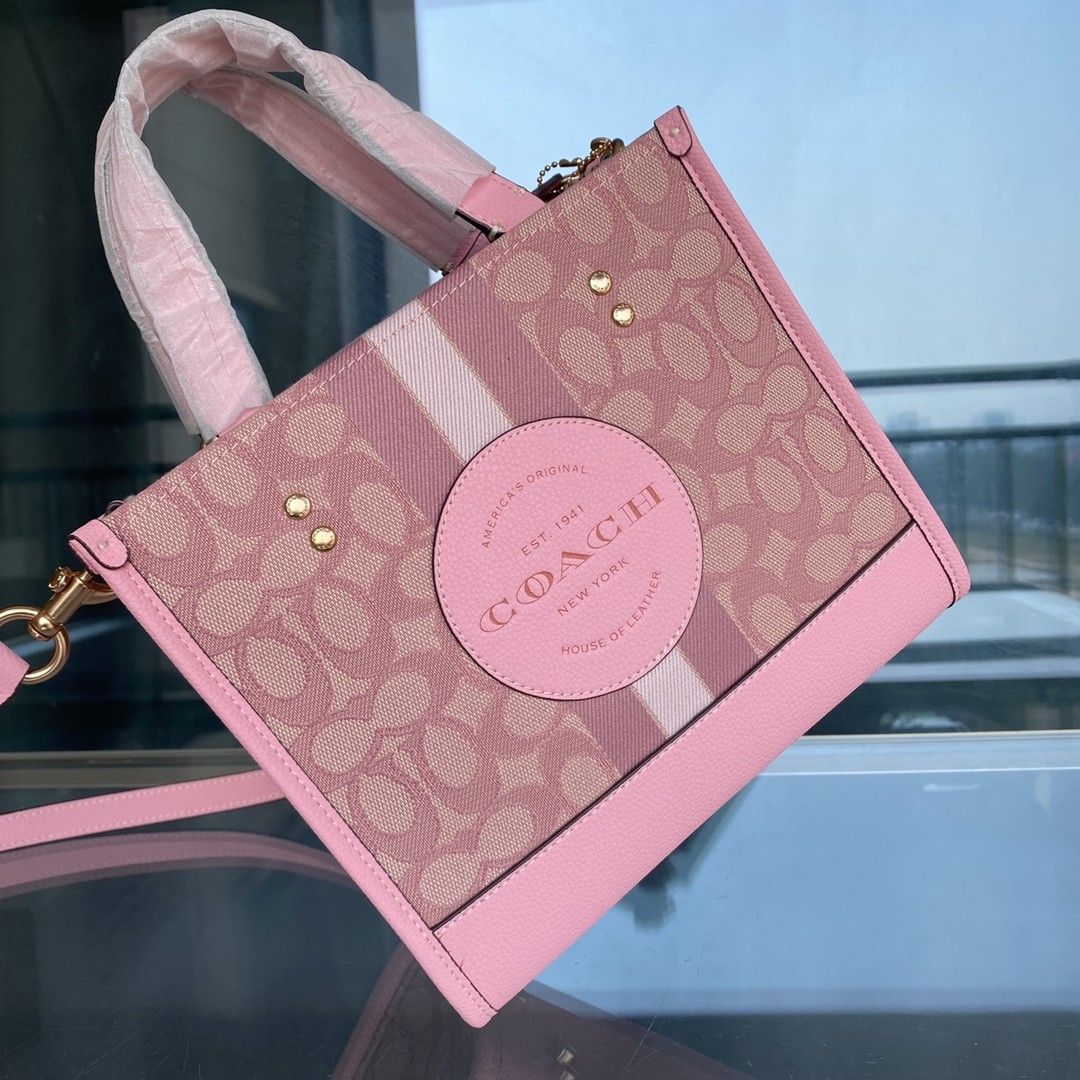 Coach Outlet Dempsey Tote 22 in Pink