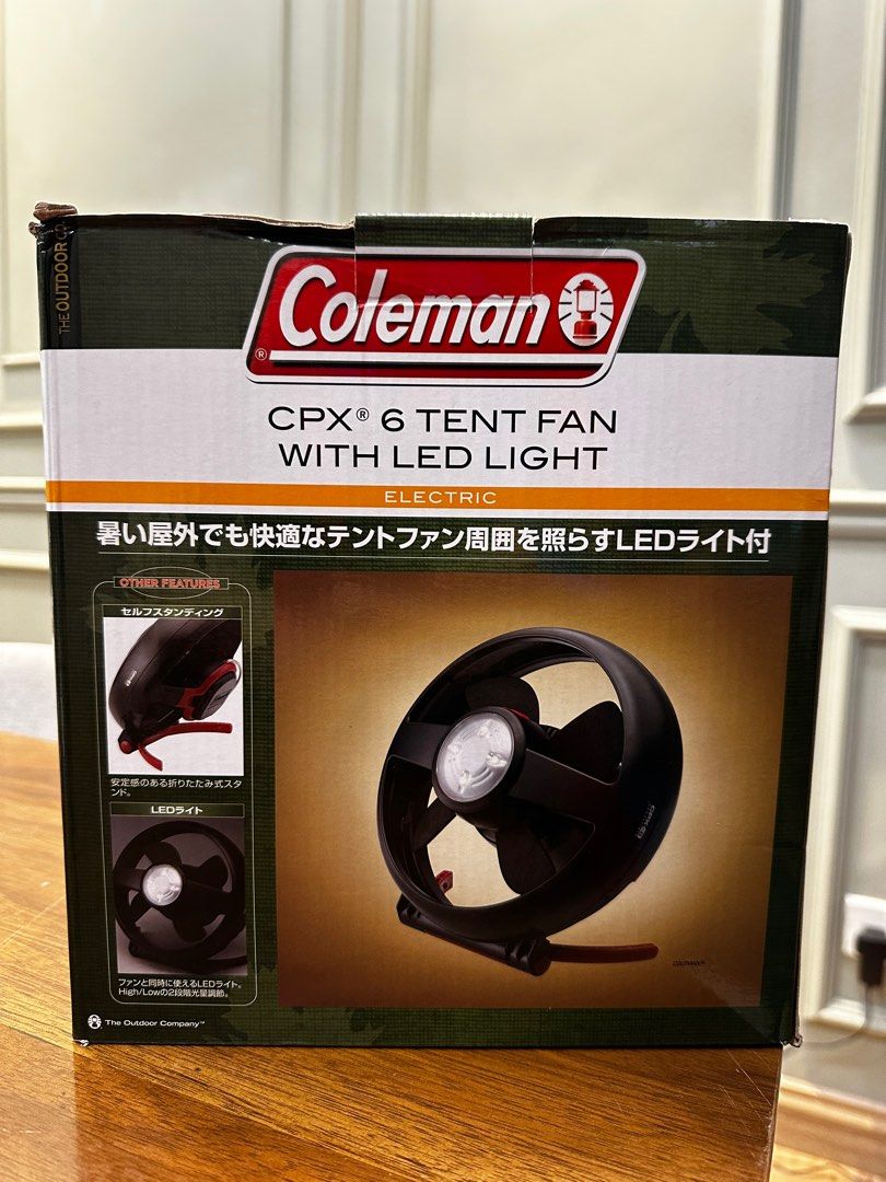 Coleman CPX 6 Tent Fan with Led Light, Furniture & Home Living