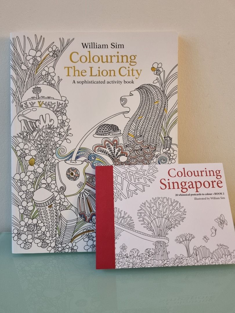 'Colouring the Lion City' Singapore themed adult colouring book