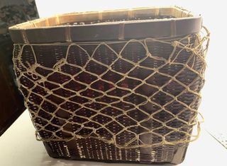 Decorative Old Basket | Unique Basket With Net |  Decorative Basket - Imported