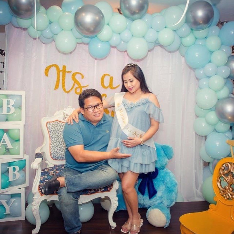 Dusty blue baby shower dress, Women's Fashion, Dresses & Sets, Dresses on  Carousell