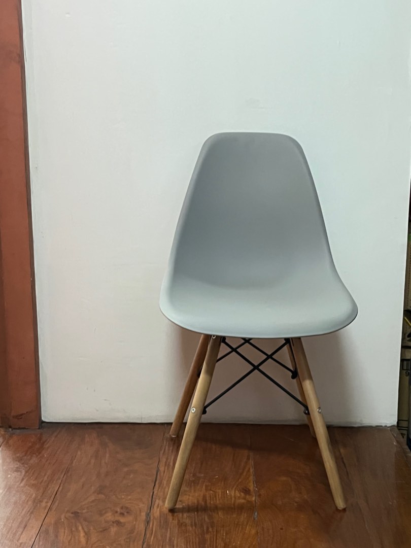 Eames Inspired Chair in Light Grey on Carousell