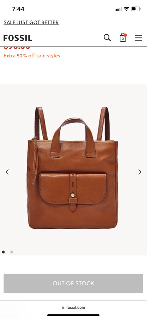 FOSSIL HUNTER BACKPACK Medium Brown on Carousell