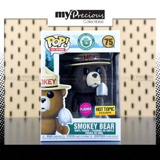 Funko Pop Ad Icons 75 Smokey Bear Flocked Hot Topic Exclusive Vaulted Pop! Vinyl Hottopic HT