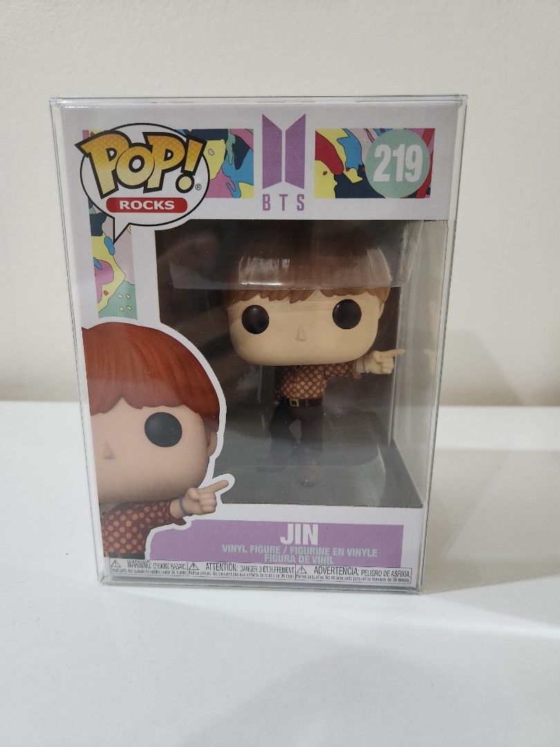 Funko Pop BTS Jin (Dynamite) 219 (Category: Designer & Blind Box Toys) located in Antipolo. Submitted by quicktree_75c2c5 (Listing ID 1219091620, Image 1). Description: Funko Pop BTS Jin (Dynamite) 219 - Never Out of Box (NOOB) - Mint in Sealed Box (MISB) - with boss protector - 10/10 box condition, no damages RFS: Streamlining Location: Cainta or Makati (by schedule).