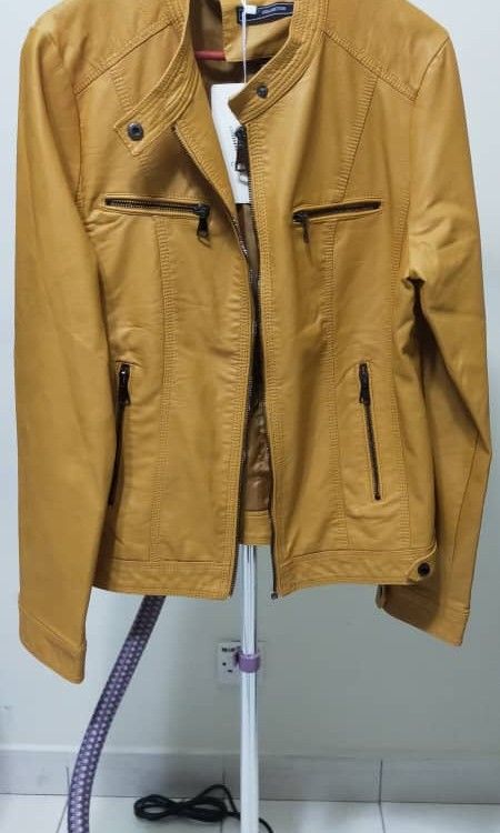 Genuine Leather Jacket Mustard Jaket Kulit Raya 2023 Baju Raya
