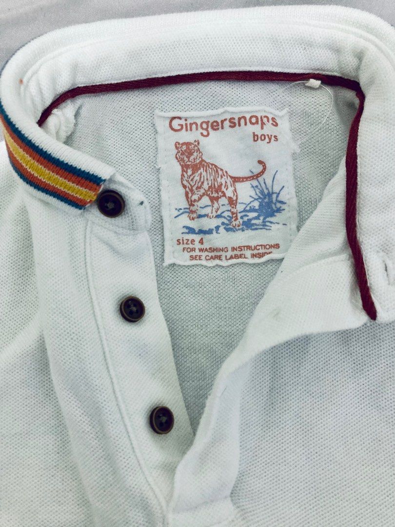 Gingersnaps Polo Shirt for Boy (Category: Babies & Kids Fashion) located in Cavite. Submitted by lermrr (Listing ID 1219049184, Image 2). Description: Gingersnap Polo Shirt for Boy Size 4 (3-4yrs old) P250.