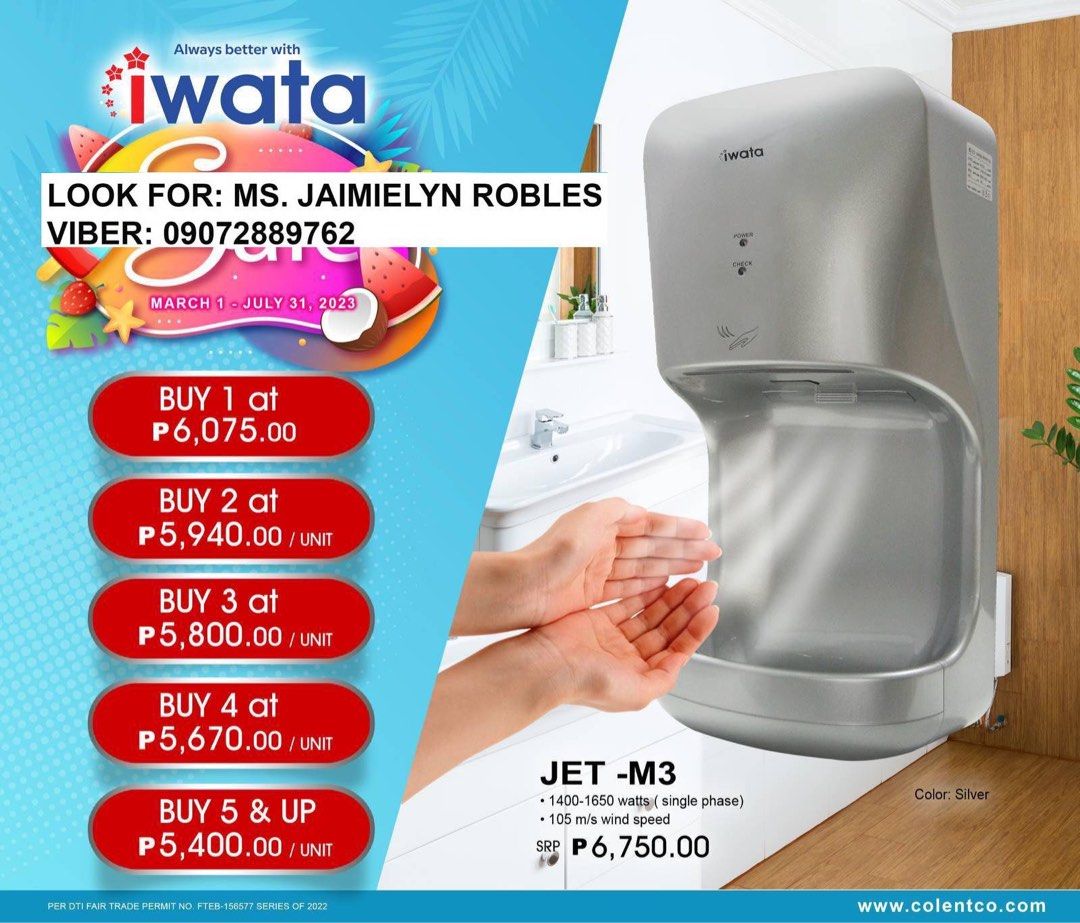 Hand Dryer Jet M3, TV & Home Appliances, Washing Machines and Dryers on