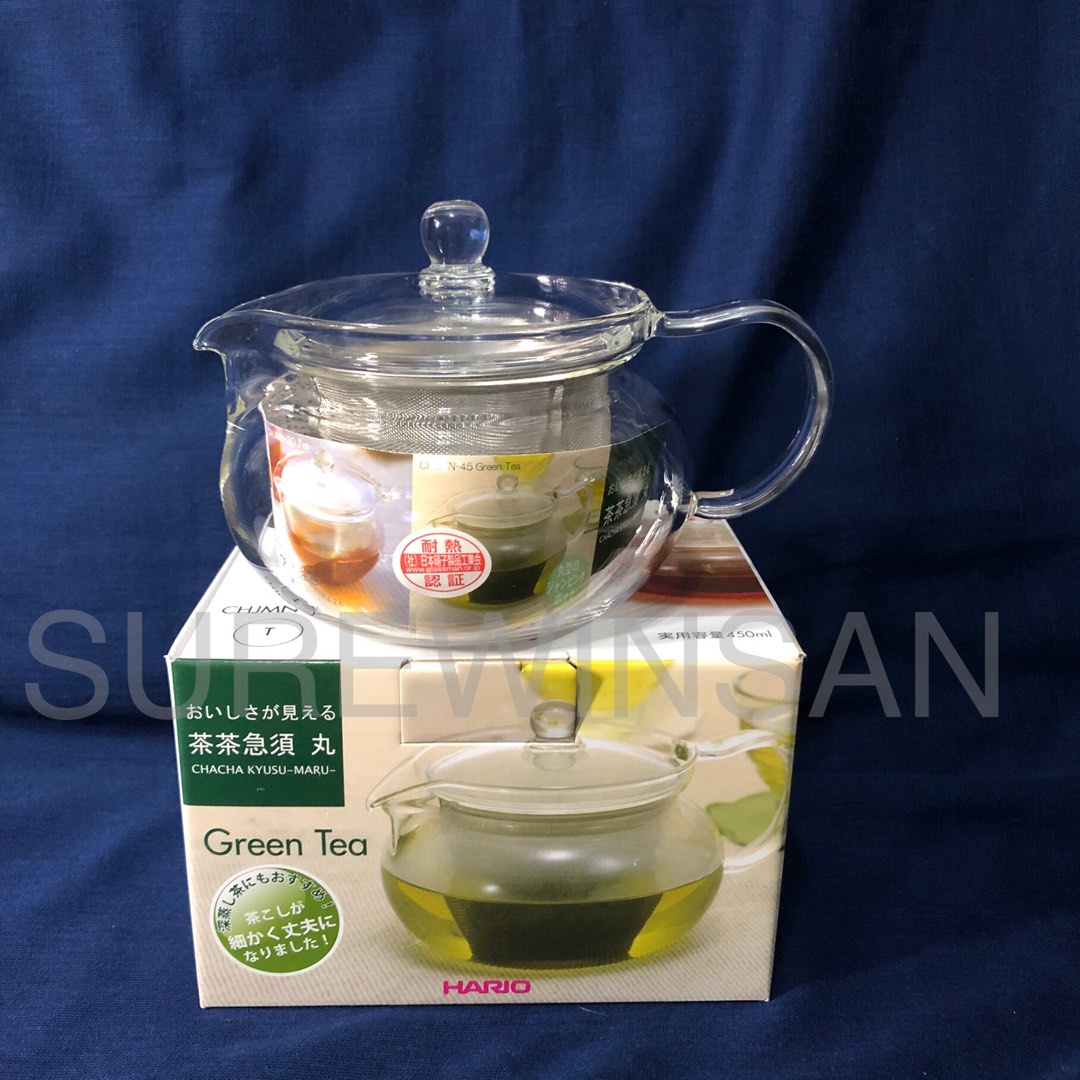 🍵   [HARIO] 100% 全新日本製HARIO 450毫升透明耐熱玻璃茶壺連茶隔