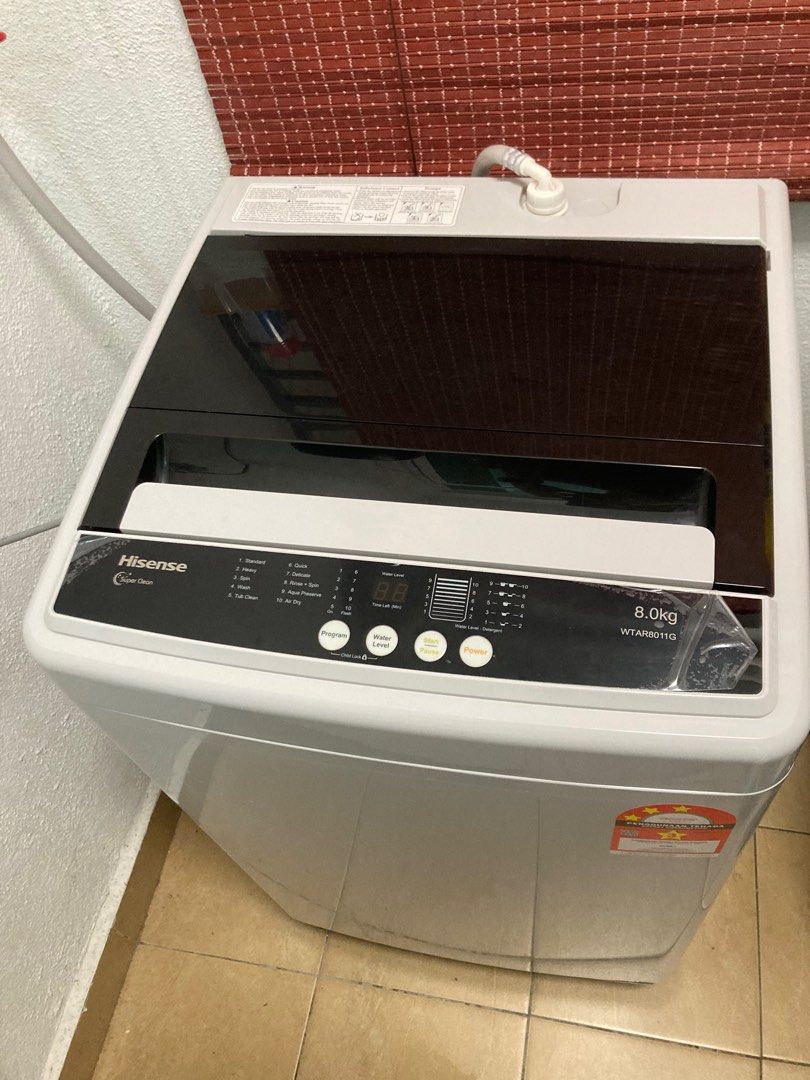 Hisense Top Loader Washing Machine (8KG), TV & Home Appliances, Washing