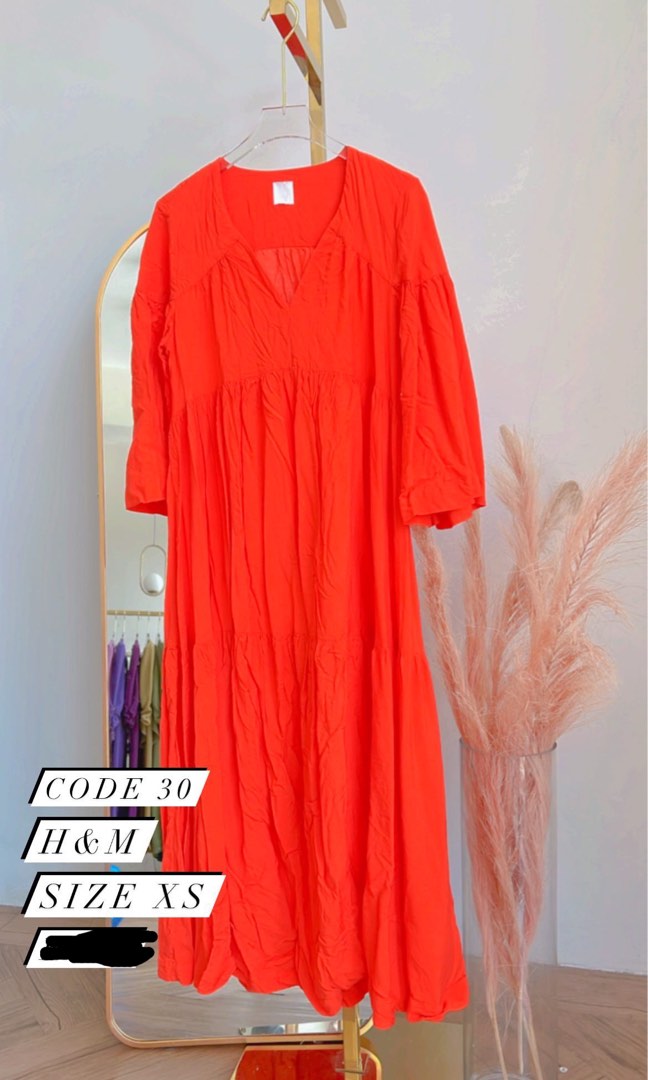 H and m orange dress 2025