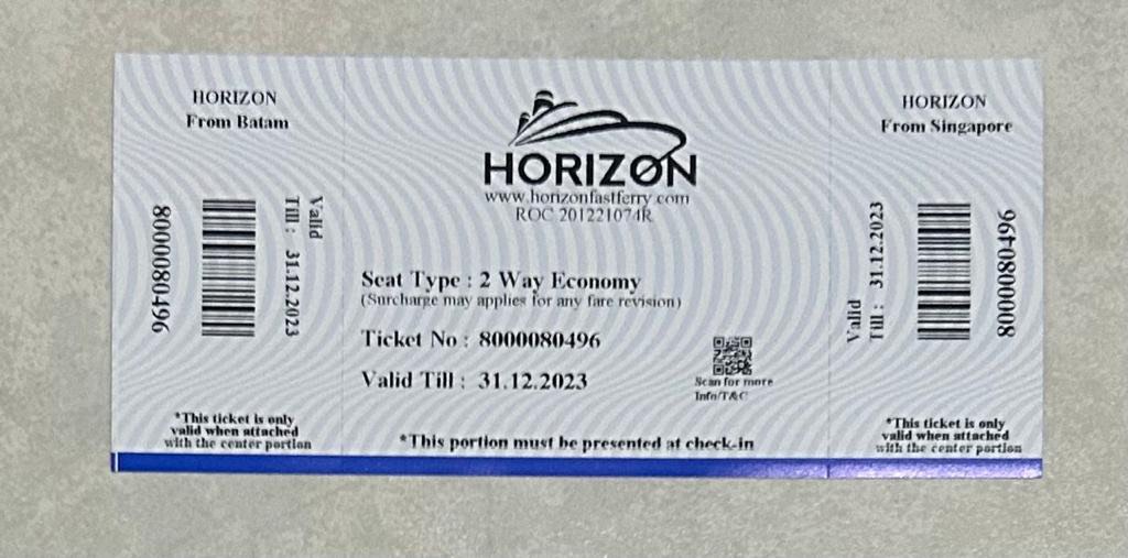 HORIZON open ferry ticket, Tickets & Vouchers, Flights & Overseas