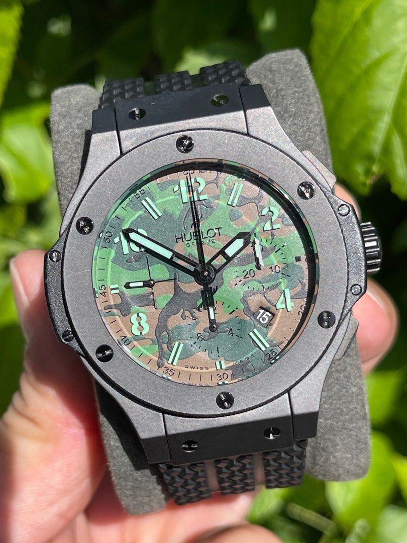 Hublot Big Bang Matt Black Ceramic Case with Camo Dial 44MM