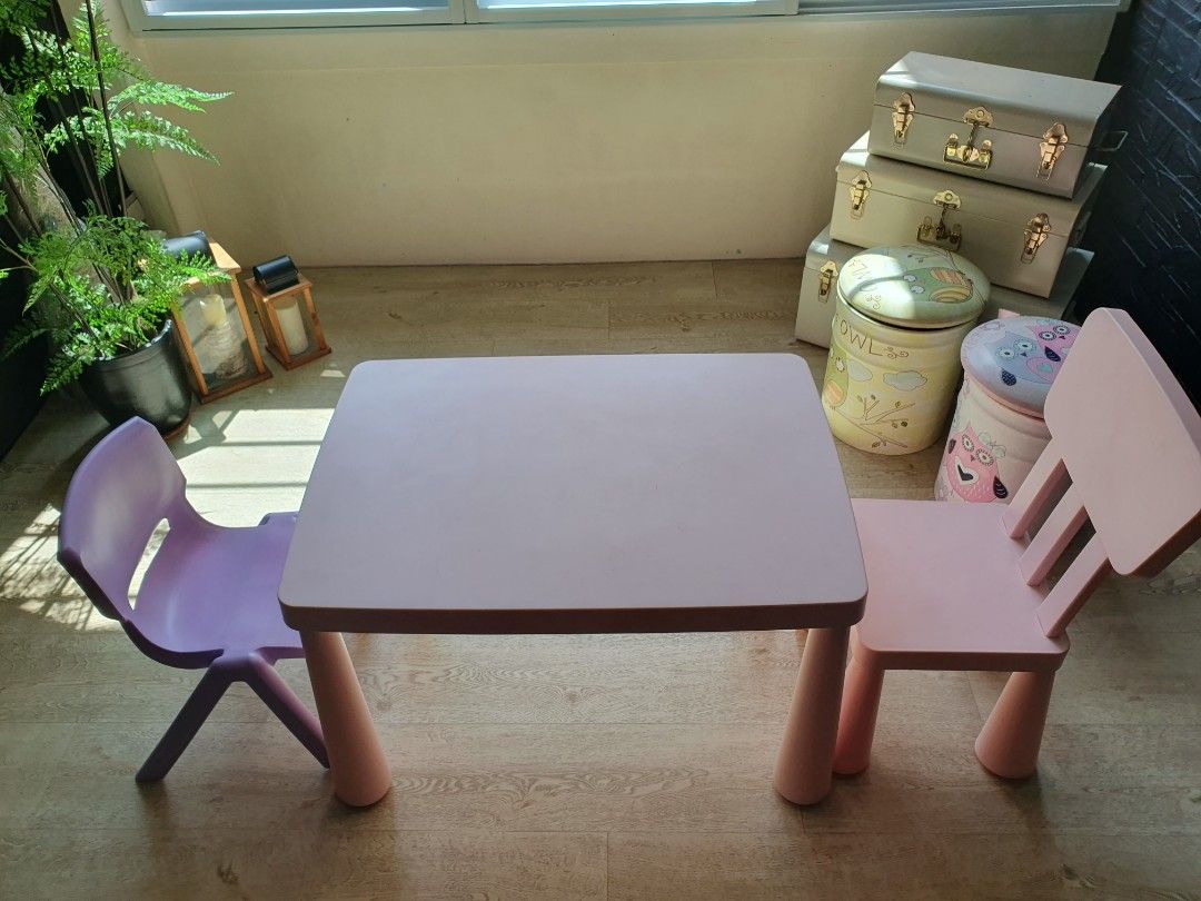 IKEA Table with 2 chairs, Babies & Kids, Baby Nursery & Kids Furniture